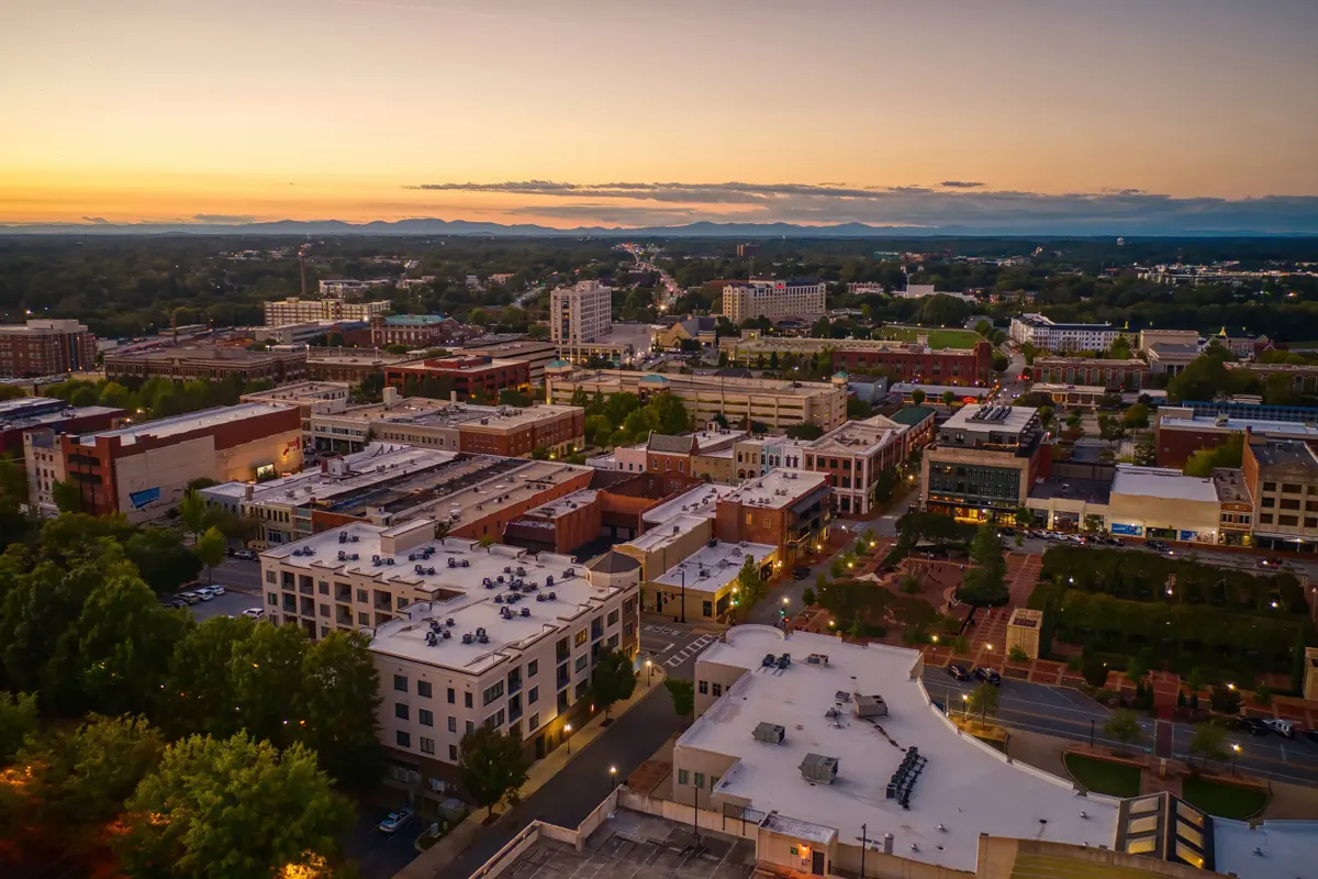 Downtown Spartanburg Aerial